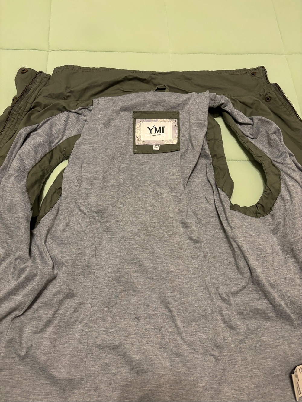 YMI Heather Green Cotton vest - Picture 3 of 6
